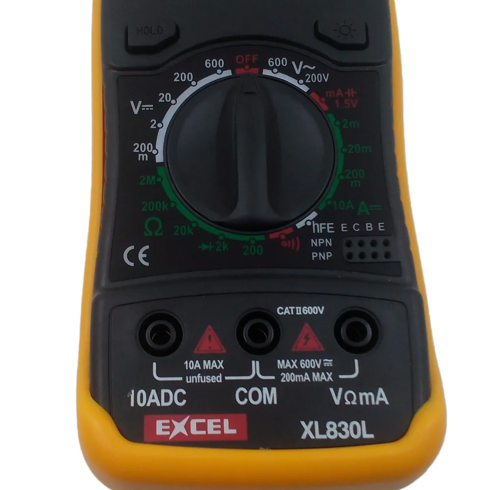 XL830L Digital LCD Multimeter Voltmeter Ammeter AC DC OHM Volt Tester Digital Multimeter Portable Multi Meter Blue Backlight