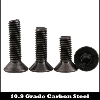 

M2.5 M2.5*12/14/16 M2.5x12/14/16 10.9 Grade Black Nickel Plated Carbon Steel Flat Countersunk Head Hexagon Socket Machine Screw