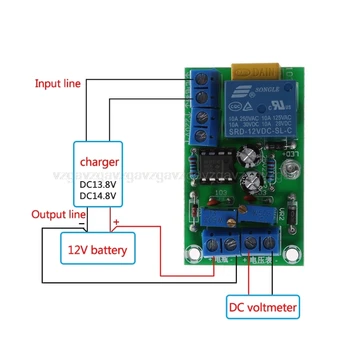 

12V Battery Automatic Charging Controller Module Protection Board Relay Board Module Anti-Transposition Smart Charger JUL25