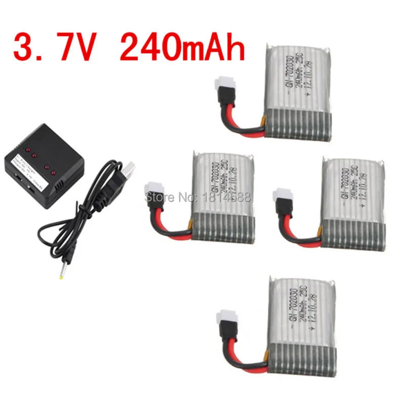 Аккумуляторная батарея Syma X11 X11C 3 7 в 240 мАч и 4 1x4 USB аналогичная для