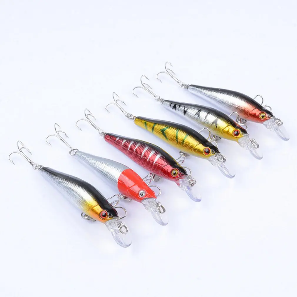 

Artificial Fishing Lures Lifelike Floating Bait With Treble Hooks Simulation Fish Hard Bait Outdoor Fishing Tackle
