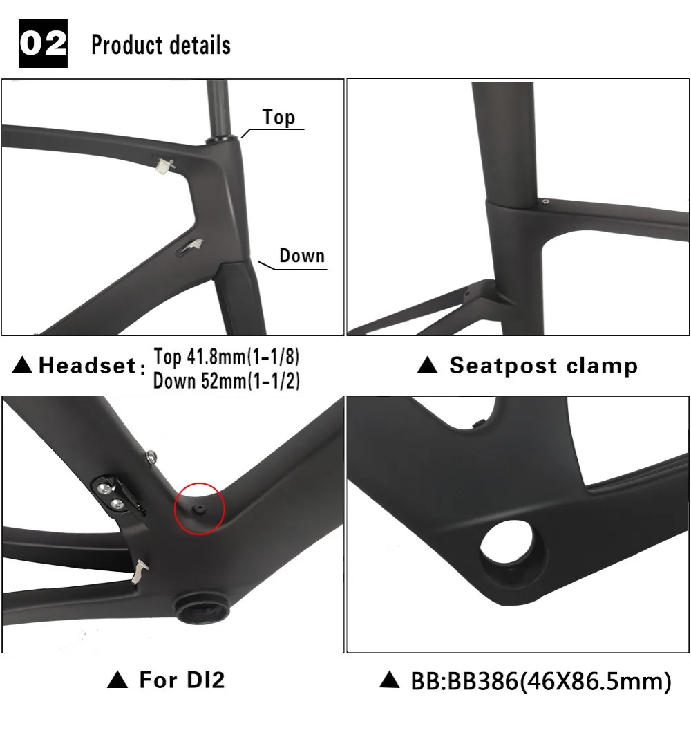 Excellent Spcycle 2019 New T800 Full Carbon Road Bike Frame Aero Carbon Road Racing Bicycle Frameset TT Frames 2 Year Warranty 6