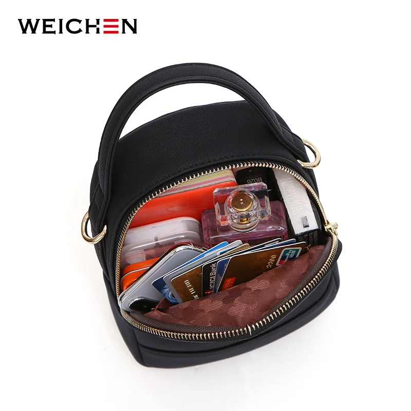 WEICHEN Multi-función de las mujeres Mochila de cuero de las señoras bolsos de hombro de mujer de la moda Mochila pequeña Bolsa saco nuevo WEICHEN Multi-función de las mujeres Mochila de cuero de las señoras bolsos de hombro de mujer de la moda Mochila pequeña Bolsa saco nuevo