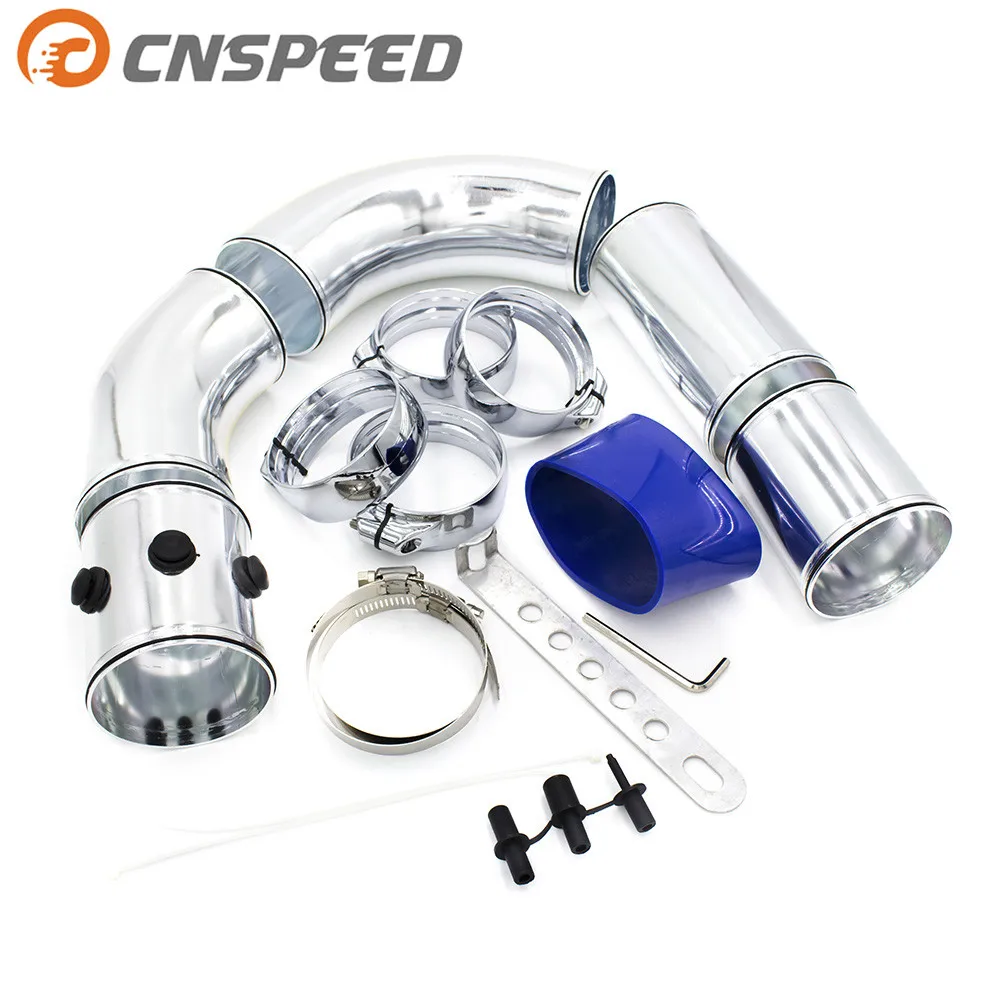 Universal 3 76mm Air Intake Pipealuminum alloy intake pipe Kit Turbo direct cold air Filter injection system YC101045