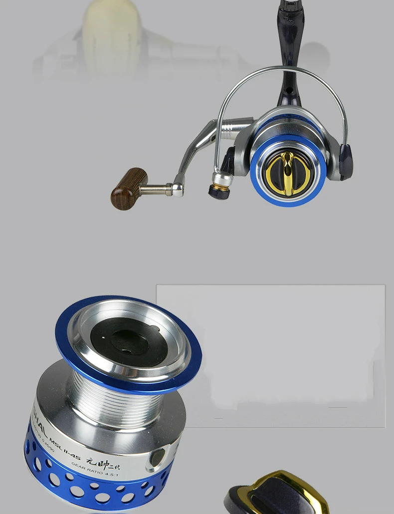 Artes de Pesca Carretel de Fiação Carretel de Pesca de Corrico 6 + 1bb Okuma 45 55 Mar Rolo Pólo Subwheel Carpa Roda 5.0: 1 Mslii-20 - 30 40 8 Carretilhas de pesca