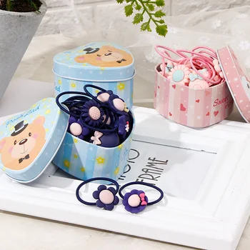 

20pcs/set Elastic Hair Bands New Gift Box Packed Girls Cute CartoonHeadwear Scrunchies Rubber Bands Headbands Hair Accessories