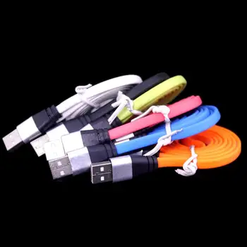 

1M 2M Aluminium alloy flat noodle 2A Cable Accessory Bundles for mobile phone 5 5s 6 6s 7 plus free shipping