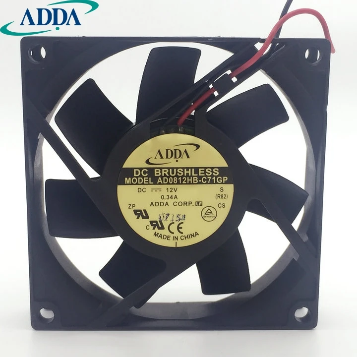 2pcs AD0812HB-C71GP 8020 80mm 8CM 12V 0.34A chassis fan server cooling fans