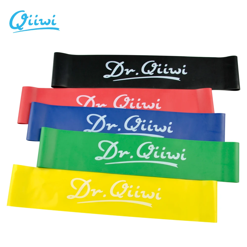 El dr. Qiiwi banda de resistencia bandas elásticas para Fitness entrenamiento de bucle para deportes de Yoga, Pilates, Crossfit de estiramiento