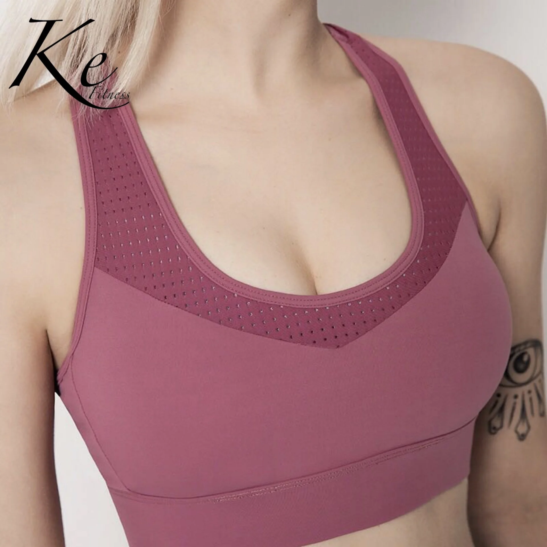 

KE black white red outer wear shockproof running sports underwear women gather buckle buckle adjustable yoga bra