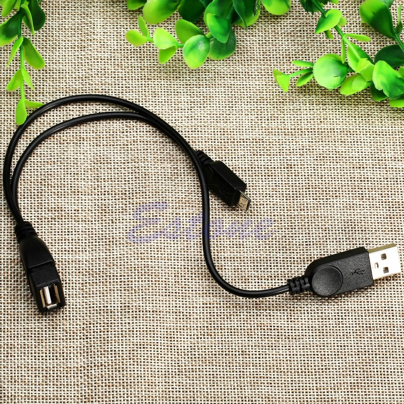 

Micro USB 5 Pin Male to USB Female Host OTG Cable w USB Y Splitter Power Cable