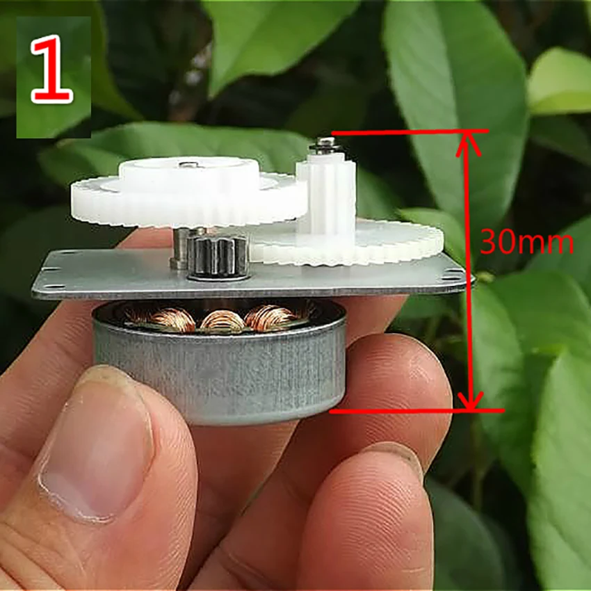 1PCS DC Brushless Motor Double Plastic Gear Ratio 1:9 For Hand-crank Generator