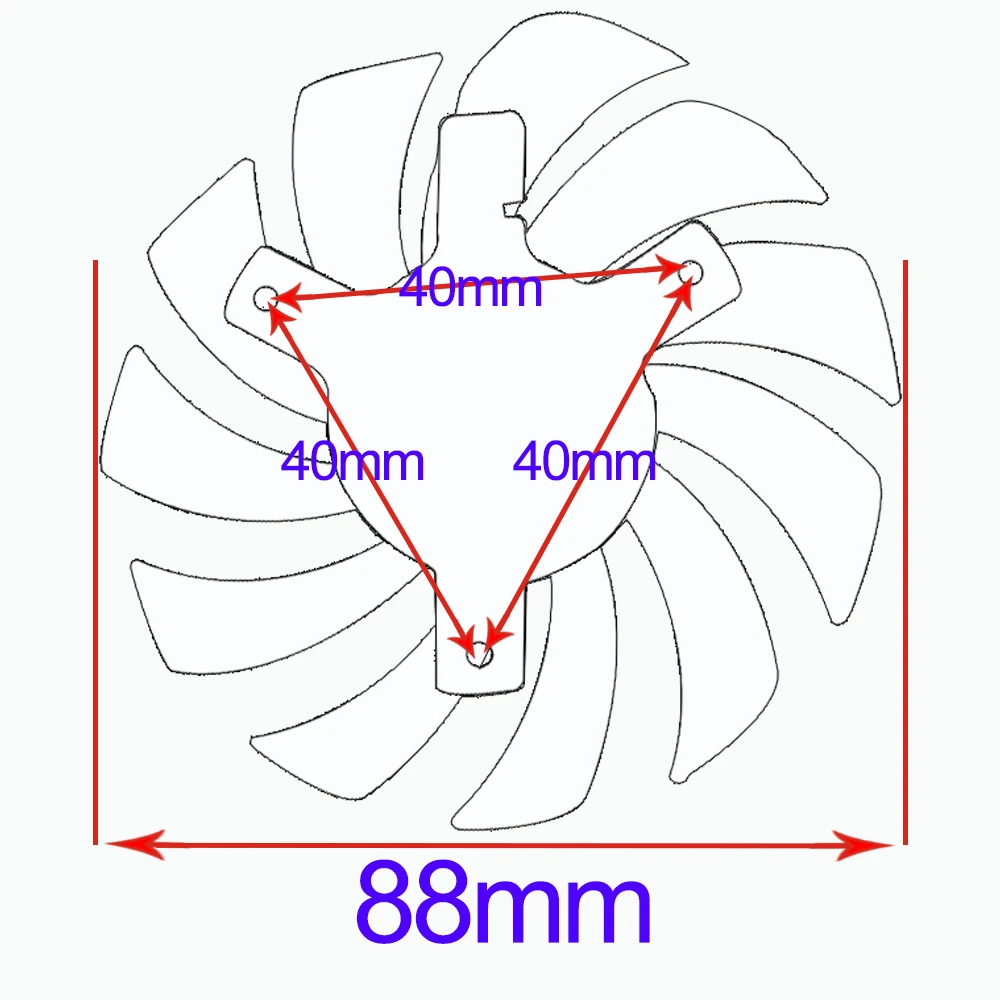 88 мм PLD09210S12HH T129215SU вентилятор охлаждения для Gigabyte GeForce GTX 1070 1050 Ti GTX 1060 960 RX 480 570 Вентилятор Охлаждения видеокарты