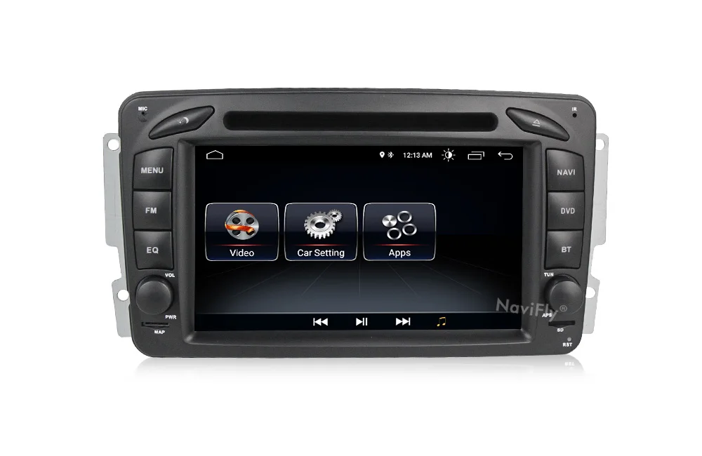 NaviFly Android 9 автомобильный dvd мультимедийный плеер радио для Mercedes Benz W209 W203 W168 ML W163 W463 Viano W639 Vito gps Navi BT