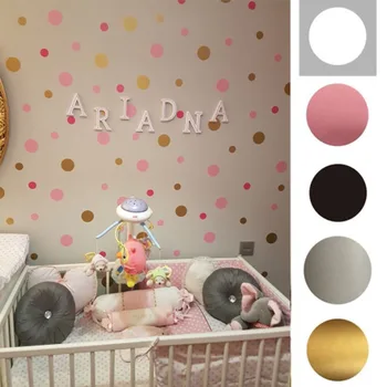 

3/4/5cm Polka Dot Wall Sticker Self-adhesive Removable DIY Wall Stickers for Kids Bedroom Decoration Kindergarten Wall Art Decal
