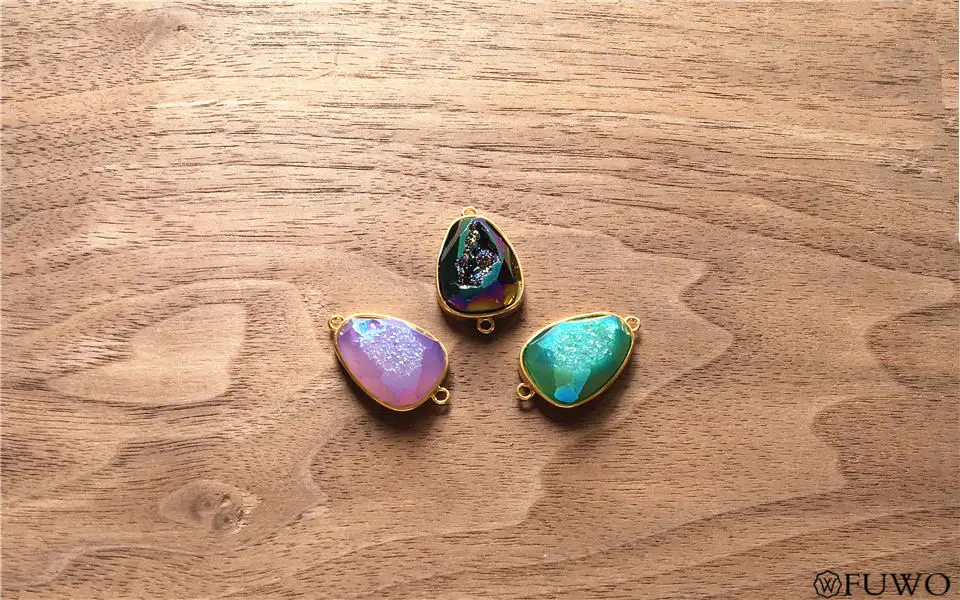 Aura Druzy Water Droplets Form  Pendant 7