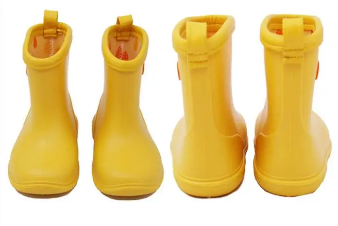 Детские резиновые сапоги для мальчиков и девочек; детские резиновые сапоги до щиколотки; Водонепроницаемая Обувь с круглым носком; водонепроницаемая обувь; мягкая резиновая обувь