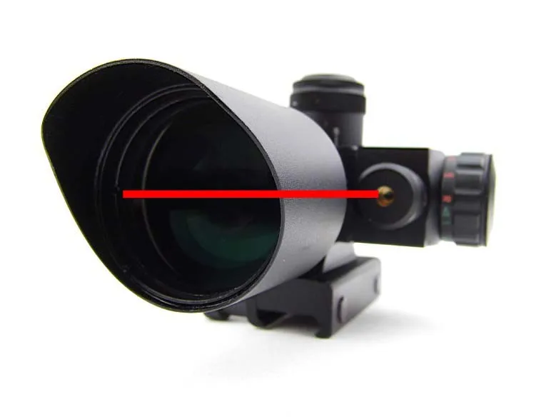 

2.5-10X40 tactical Rifle Scope with Mil-Dot Reticle and side mounted red laser scope combo weapon gun Sight for Hunting