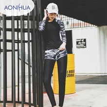 Aonihua плотный купальник из двух частей женский раздельный купальник с длинным рукавом для подростков спортивный стиль цветочный дизайн плавательные шорты для женщин