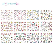 1 компл. 12 видов конструкций единороги наклейка на ногти водная переводные наклейки мультфильм прекрасный дизайн ногтей украшения Маникюр тату BN1057-1068