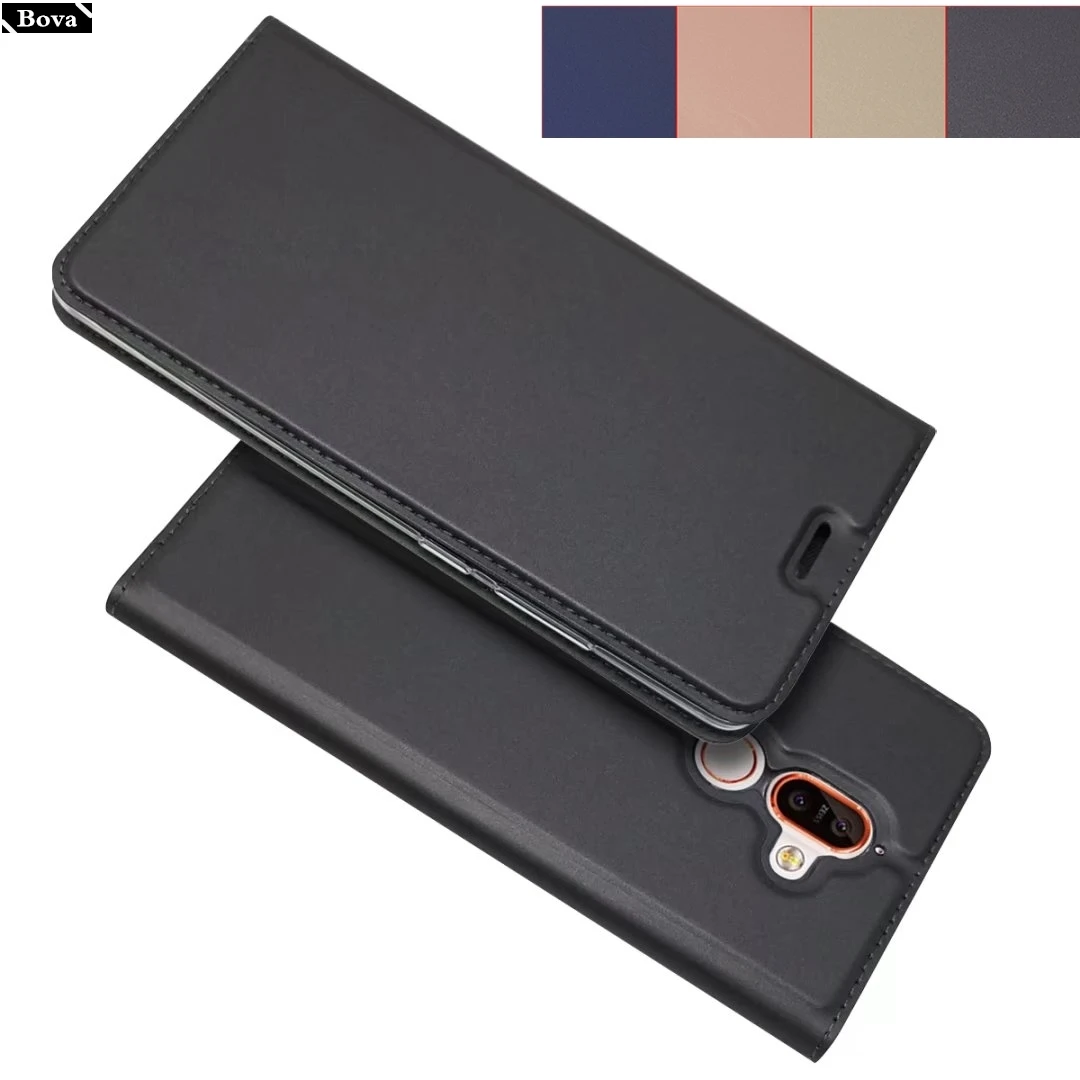 

Ultra-thin Cover Case for Nokia 7 Plus Case for Nokia 7 with Magnetic adsorption function Card Holder business Style