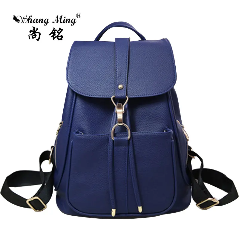 ShangMing 2017 Fashion casual High quality Pu women backpack drawstring bag schoolbag for teenagers girls Comfortable