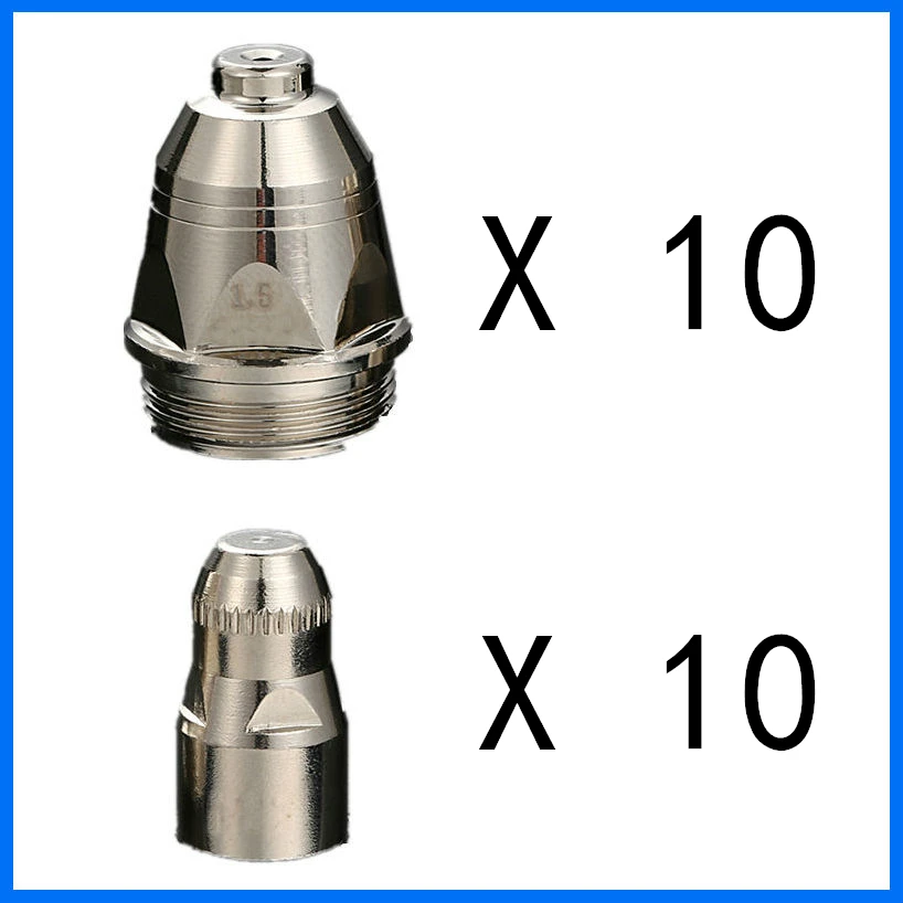  20pcs P80 Consumables Tips and Electrodefor 80A 100A Air Plasma Cutter CUT80 CUT100 and WSM Welding