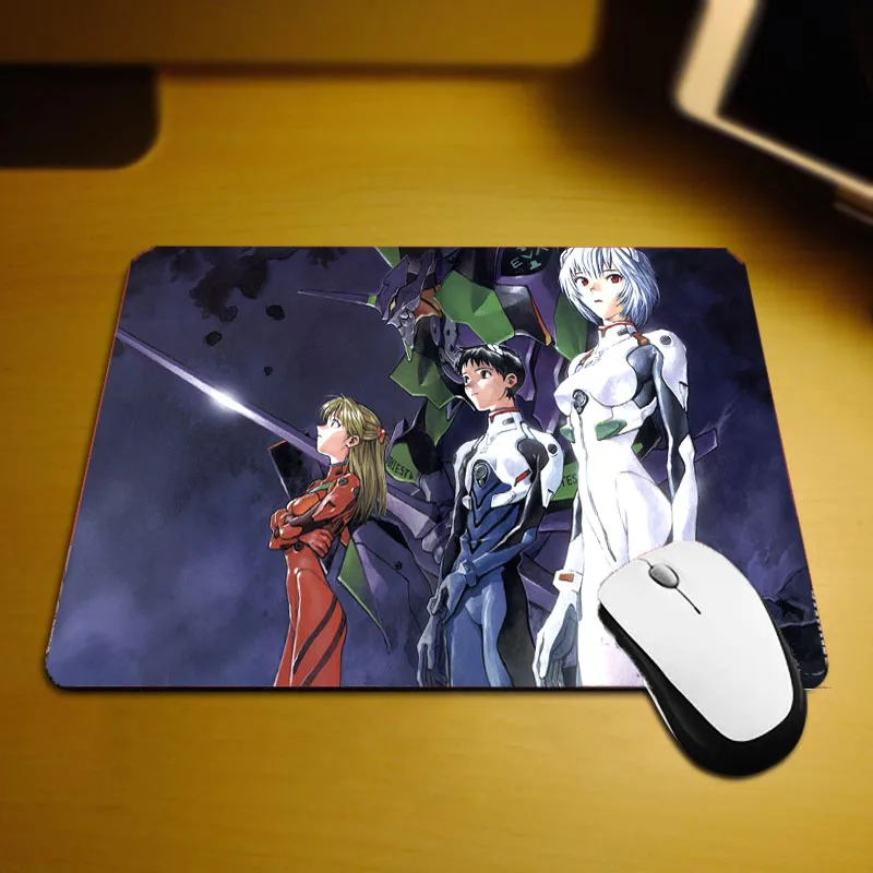 Mairuige NEON GENESIS EVANGELION Anime Mousepad Mini Small Size Unlocked Edge EVA Anime Girls Pc Game Gaming mouse Pads - Цвет: 220X180X2MM