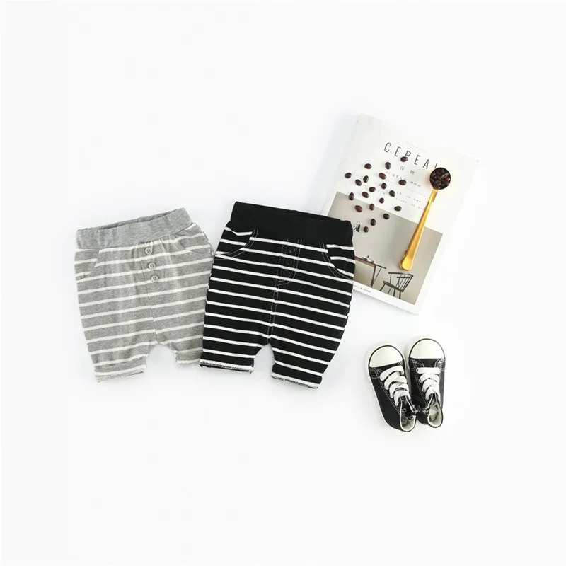 2018 New Summer Children's Short Pants Baby Boys Casual Shorts Striped Middle Pants Kids Cotton