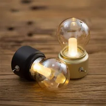 Vintage LED Bombilla de noche Retro USB 5V recargable luminaria LED ahorro de energía Mini lámparas de cama