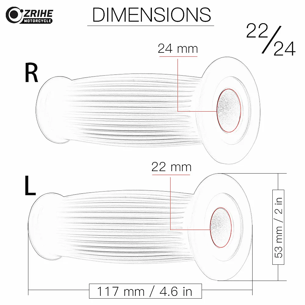 22/24 мм рукоятка для мотоцикла ручки кафе мотора Honda SDH125 7C 7D CG125 CG cbx150 Bobber Clubman на