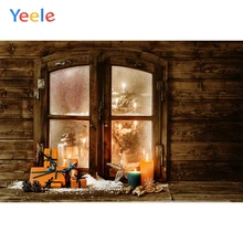 Yeele Merry christmas party Window Snow Gift Tree Baby Kids фото фон на заказ Виниловый фон для фотостудии
