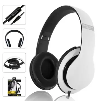 

Kubite Active Noise Cancelling Wired Headphones with Microphone Extra Bass AUX Headset Over Ear,FE-007 Stereo Headset Extra Ba