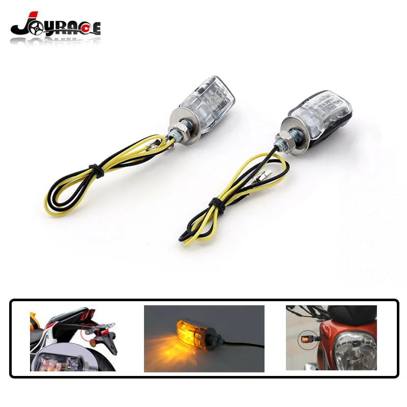 Motorcycle LED Micro Mini Tiny Small Indicators Turn Signals Amber Lights for Honda Yamaha Kawasaki Harley |