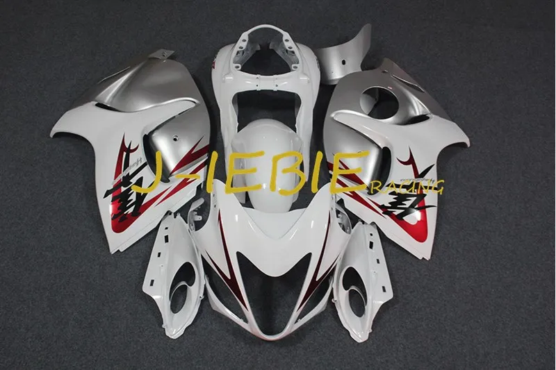 

White silver Injection Fairing Body Work Frame Kit for SUZUKI GSXR 1300 GSXR1300 Hayabusa 2008 2009 2010 2011 2012 2013 2014