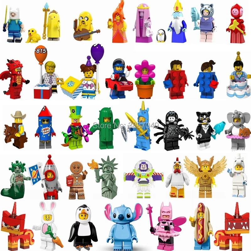 

Figurine Limited Cowboy Circus Troupe Clown Unicorn Boy Catwoman Cake Elephant Girls Cute Figurines Toys for Children Legoings