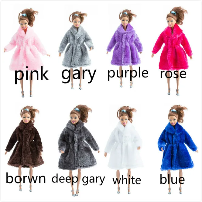 Фланелевое пальто для куклы Барби 11 цветов|for barbie|for barbie dollhandmade clothes |