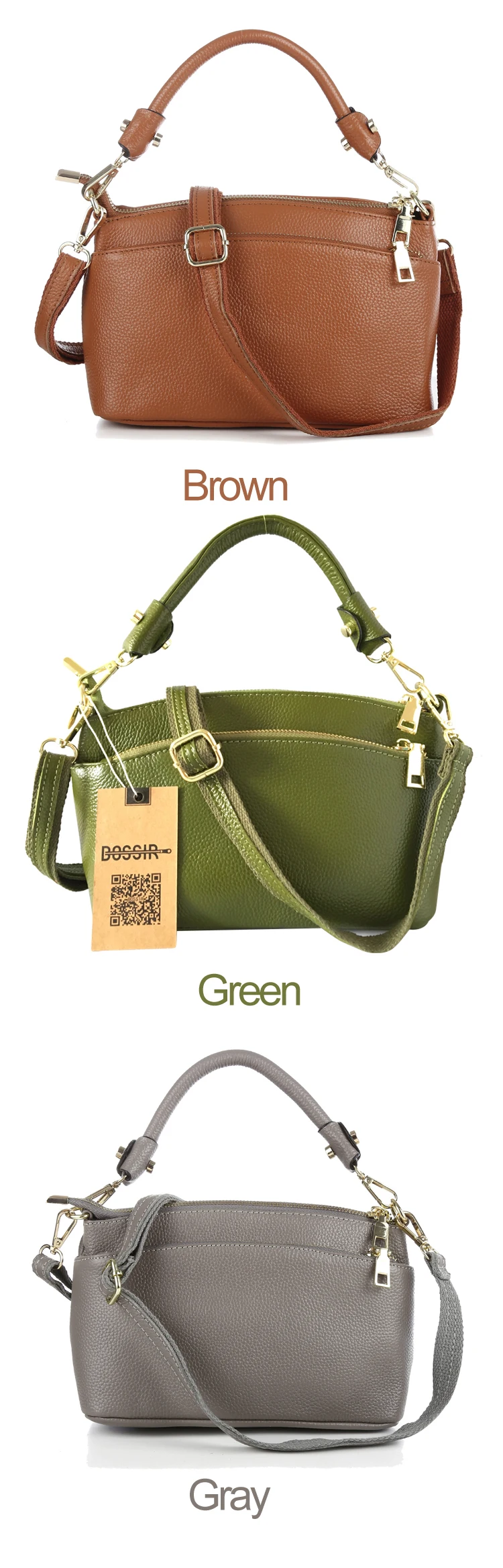 Casual Feminina com 3 Bolso Com Zíper