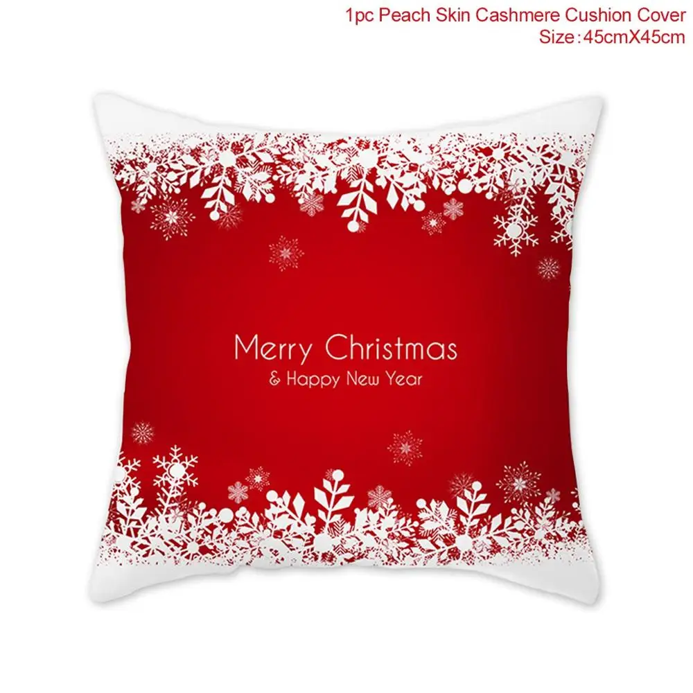 QIFU 45x45cm Elk Snowflake Santa Claus Christmas Pillowcase Christmas Decor for Home Christmas Navidad Xmas New Year - Цвет: Xmas Pillowcase 11