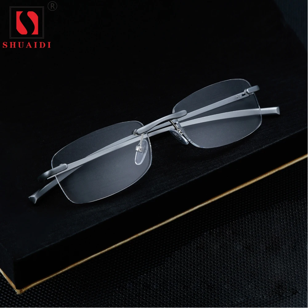 Очки для чтения без оправы Для мужчин Для женщин Алюминий-алюминиево-магниевого сплава, Диоптрийная рамка пресбиопические очки для чтения+ 1,0+ 1,5+ 2,0+ 2,5+ 3,0+ 3,5+ 4,0