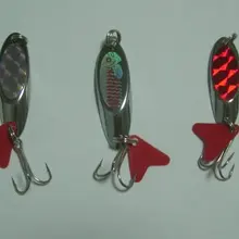 5 шт. Fishling мерцающие ложка приманка приманки крючок 8 г~ 11.5 г