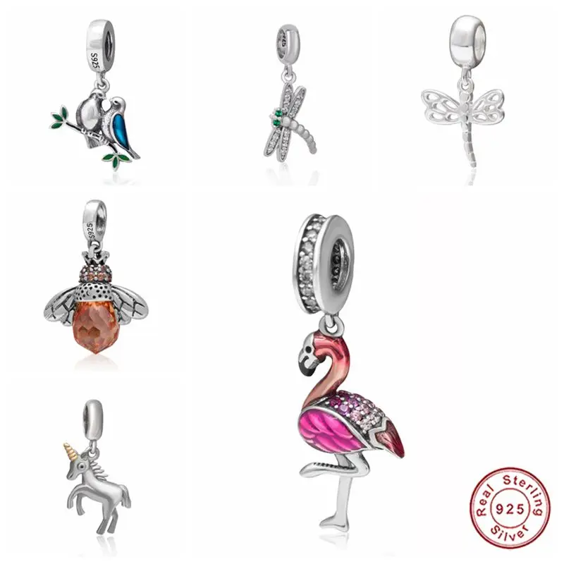 

Authentic 925 Sterling Silver Animal Pendant Charm for Birthday Gift fit Europe Style DIY Bracelet Jewelry Making