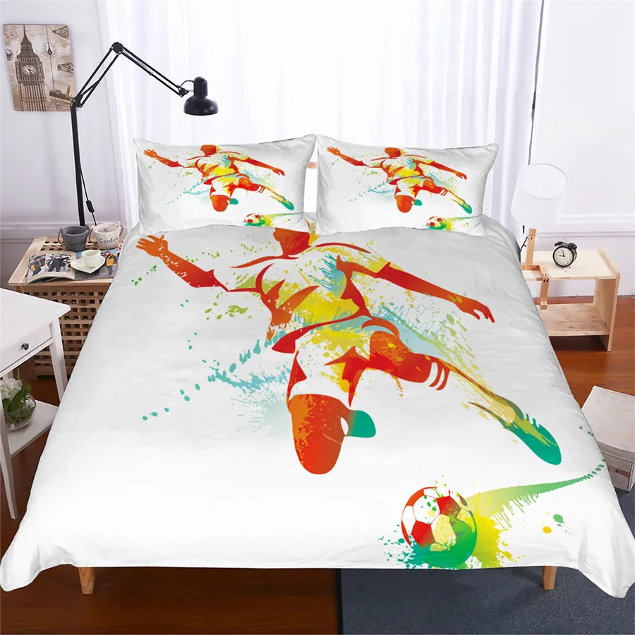 

Bedding Set 3D Printed Duvet Cover Bed Set Football Home Textiles for Adults Lifelike Bedclothes with Pillowcase #ZQ01