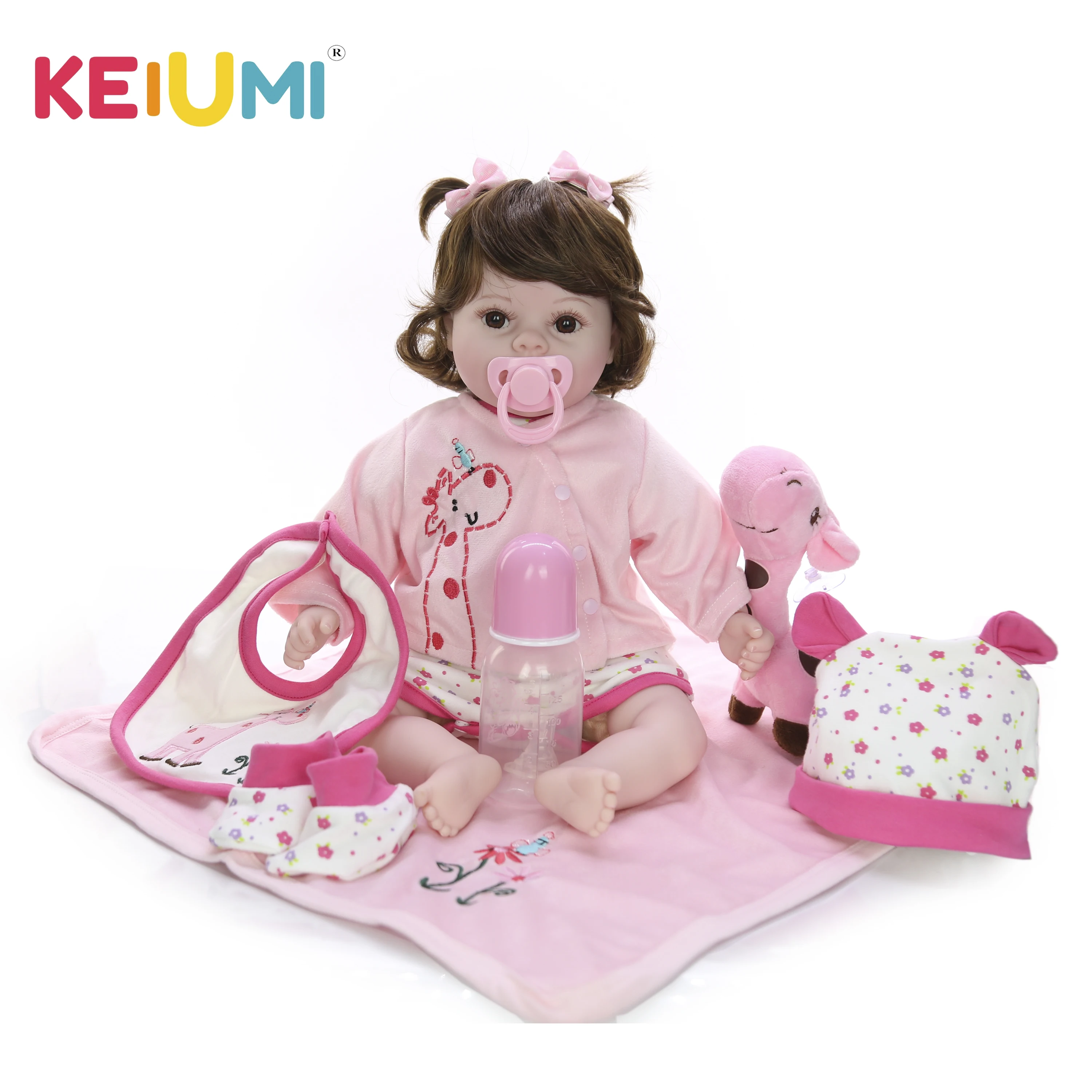 KEIUMI Reborn Девочка Кукла горячая распродажа 20 дюймов Menimo ткани тела Baby Doll для детей