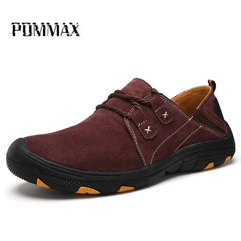 

New Outdoor Sport Casual Shoes Men Loafers Genuine Leather Nubuck Men Shoes Autumn Travel Shoes Walking Zapatos Sneakers