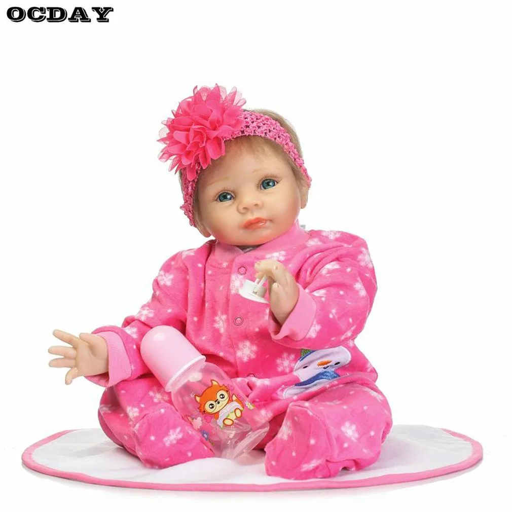 

40/42/55cm Newborn Baby Doll Toys Full Body Soft Silicone Vinyl Baby Doll Handmade Lifelike Reborn Baby Doll Non-toxic Safe Toys