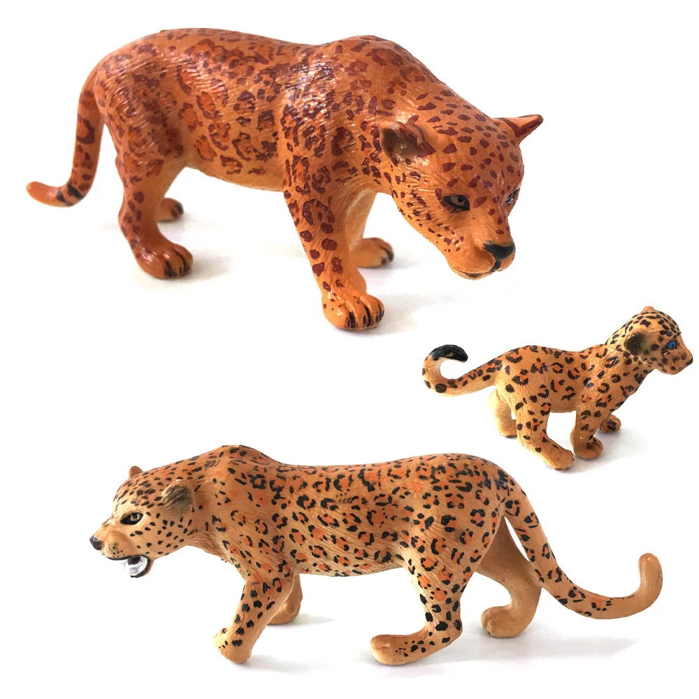 ZXZ Wild Animal Plastic Jaguar Model PVC Toy Jungle Wildlife Action
