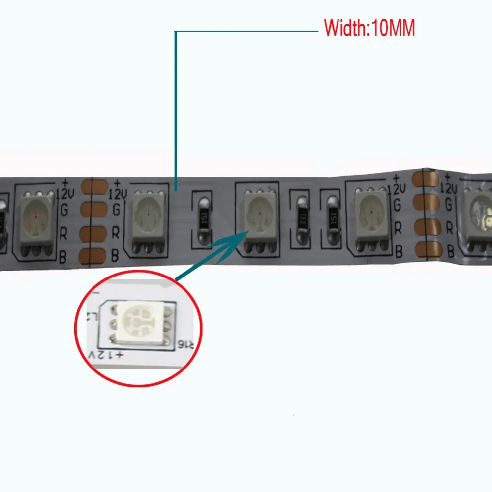 rgb Светодиодная лента 5050 SMD 60 светодиодный s лента светодиодный светильник белый красный желтый синий зеленый RGB 14,4 Вт/м DC 12 В с CE RoHS