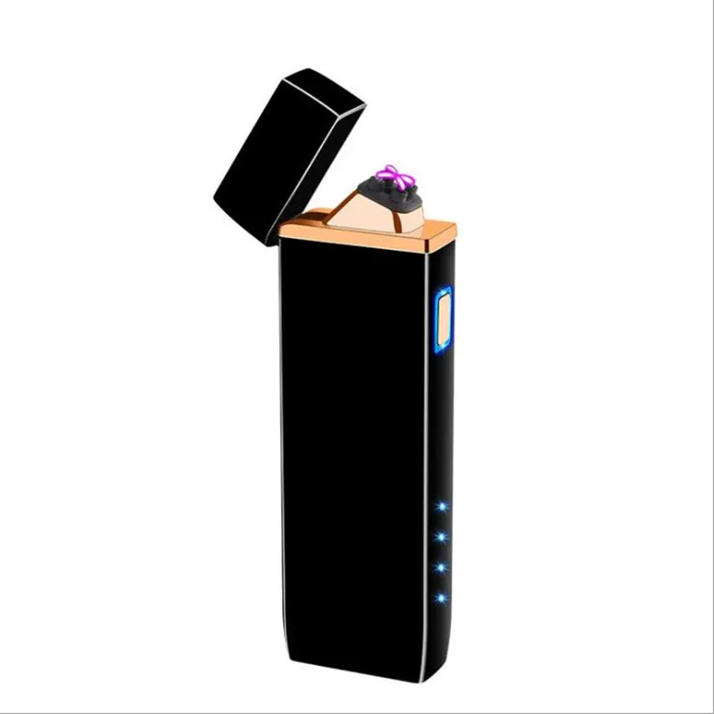 USB зарядка прикуриватель электронная плазменная Зажигалка для курения двойной ветрозащитный прикуриватель беспламенная Зажигалка для сигар подарок для мужчины