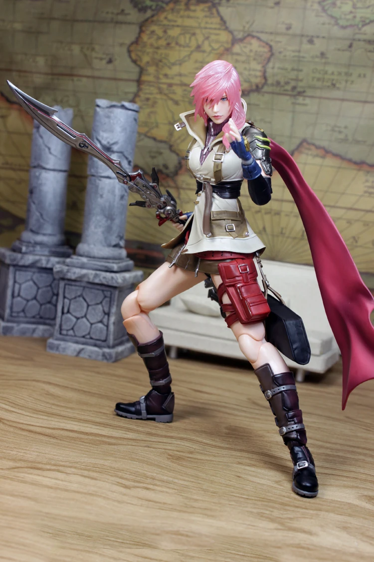 Оригинальная игра Arts KAI Final Fantasy XIIIFF13 Lightning Eclair Farron ПВХ фигурка Коллекционная модель игрушки без коробки